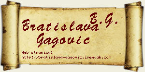 Bratislava Gagović vizit kartica